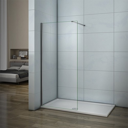 Walk shower enclosure and - walk, in