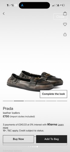 Prada distressed black soft