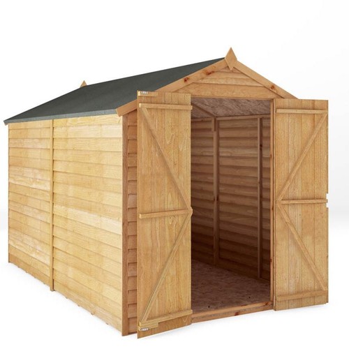 10x6 wooden garden shed - wooden, double