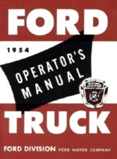 FORD 1954 Truck Owner's Manual
