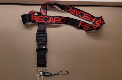 Recaro red black lanyard - black,
