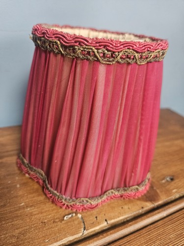 Vintage red pleated boudoir - pleated,
