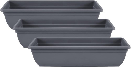 60cm grey trough - 3x,