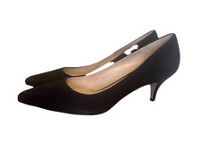 Salvatore Ferragamo Women's Shoes Black Kid Suede Size 9 1/2 B Dalia 55 Unused