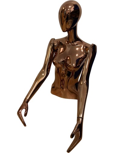 Bronze glossy faceless - faceless, female