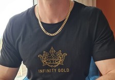 Mens 9ct Gold XP 9mm Curb