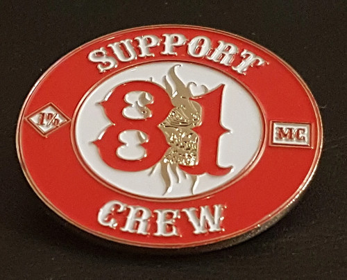 Pin badge support crew - badge,