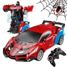 Spiderman Transformer Avenger Kids Radio Remote Control Car 360 degree rotation