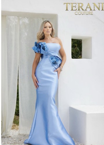 Terani couture blue solid - couture,