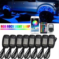8x RGB LED Rock Light Kits Car
