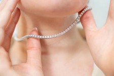 22Ct Tennis Necklace 4MM Round