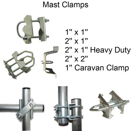 Mast pole clamps for aerial - clamps,