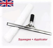 14" Professional Window Cleaning Equipment Glass Rubber Squeegee Blade + Cleaner