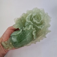 Large Chinese Jade / Jadeite Carved Figure Cabage? 22cm Long