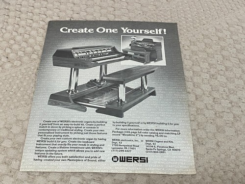 Keyboard organ advert 11x8 - keyboard,