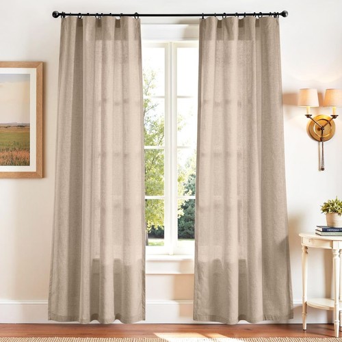 Taupe linen blend - linen, curtains