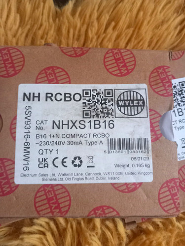 Unused boxed wylex - unused, nhxs1b16