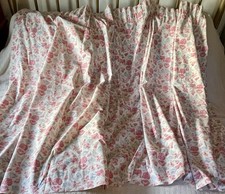 VINTAGE LAURA ASHLEY CURTAINS IN  “ CONFETTI - -SWEET PEA FLOWERS”PATTERN