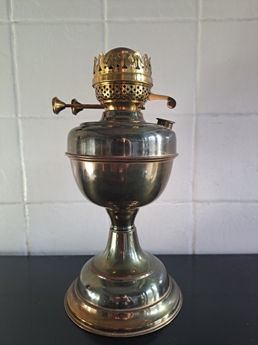 Vintage brass oil lamp - vintage,