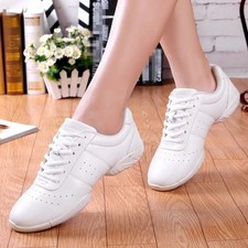 Youth & Adult Cheer Shoes Round Toe Cheerleading Shoe Boys Lace Up Sport Comfort