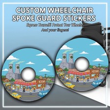 Wheelchair Spoke Guard Sticker Kit | Optional Spoke Guards | Durable Vinyl Wheel