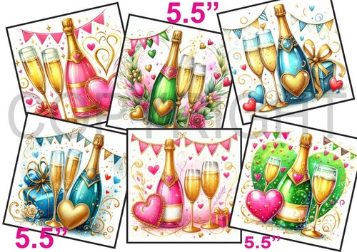 Card toppers 5 wedding - toppers, 5.5"