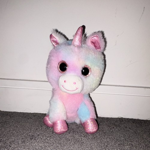 Pastel rainbow unicorn plush - pastel,