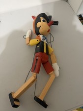 PINOCCHIO Wooden String Puppet Hand Carved & Hand Painted 