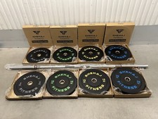 100KG + 7ft 20kg Barbell Set Bumper Olympic Rubber Weight Plates Gym