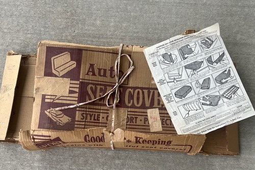Vintage vinyl car seat covers - vintage,