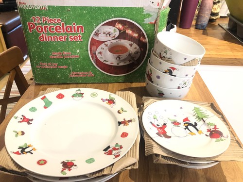 12pc procelein dinner set - procelein,