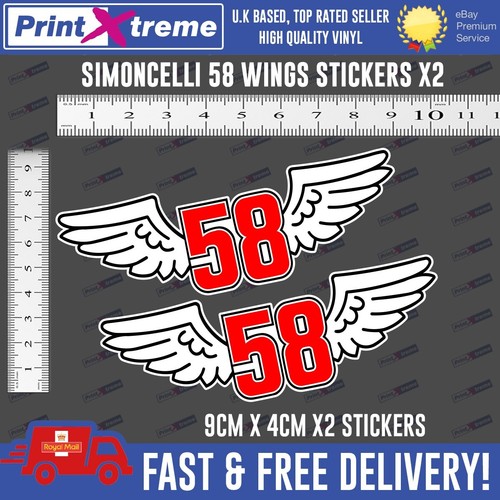 Simoncelli winged decals - 58, x2