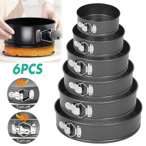 6pcs round cake making tins - cake,