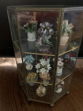 Vintage Brass and Glass Curio