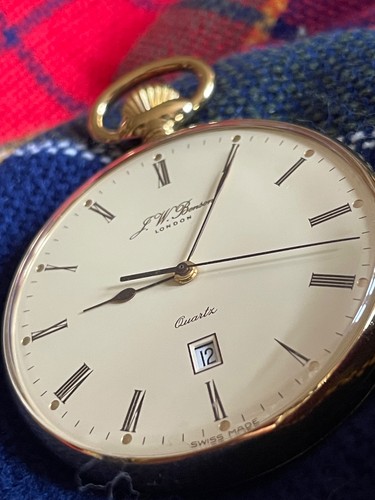 Silver pocket watch w - pocket,
