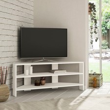 Thales Corner TV Stand 110cm –  2 Shelves, Compact Design