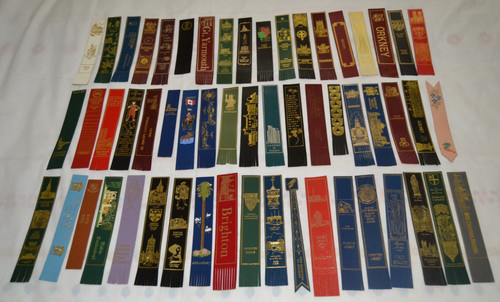 Vintage leather bookmarks - x,
