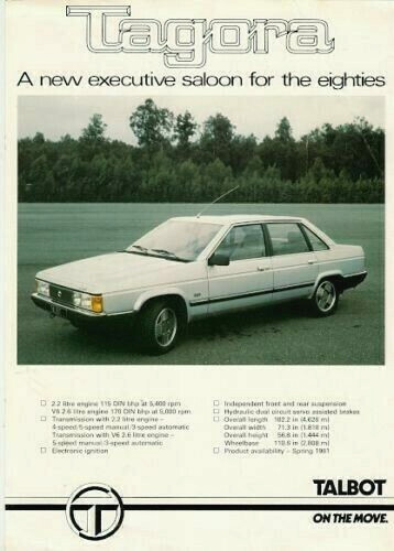 Talbot tagora 1980 1981 - talbot, uk