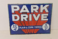 Genuine vintage PARK DRIVE enamel sign, double sided. Original. Inc. Delivery!