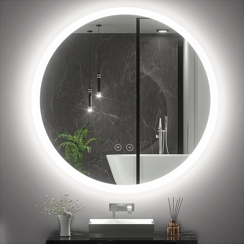 Led bathroom round mirror - bathroom,