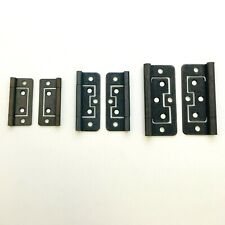 Flush Door Hinges -Cupboard, Wardrobe, Cabinet, Louvre Doors - Bronzed Plated 