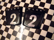 Pair Hillman Imp MK2 Side Badge inserts - Not the chrome bezel, just inserts