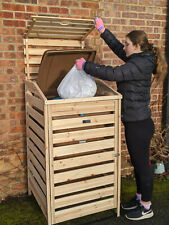 Single Wheelie Bin Store BinGarden Rubbish Cover Tidy Hideaway Storage Shed Wood