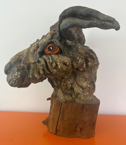 Hare sculpture bust - hare, sculpture/bust-original