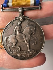 WWI British War Medal Issued to Lieut. H. S. Orford  Manchester Regiment M.G.C.