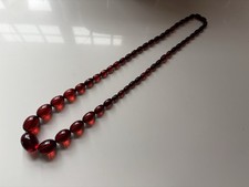 Cherry Amber Bakelite Necklace