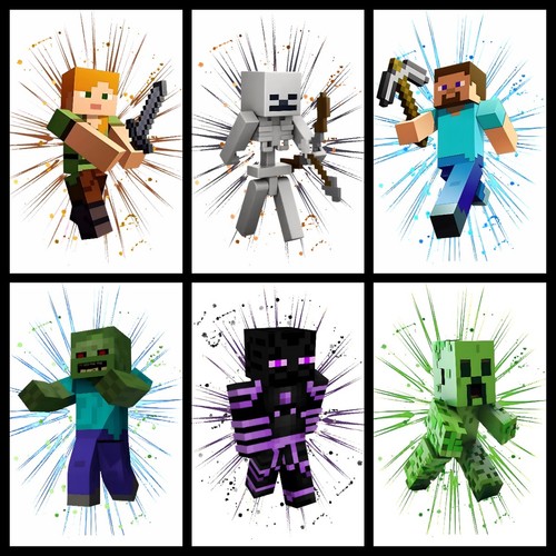 Minecraft video game posters - game,