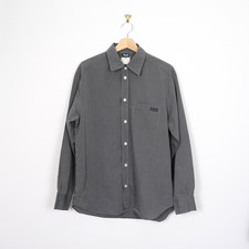 D&G (Dolce & Gabbana) long-sleeved button-up shirt grey micro check 34 48 M