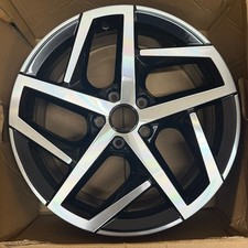 VW Golf VIII 2020 18x7.5"  Alloy Wheel 5H0601025G Gloss Black Diamond Cut