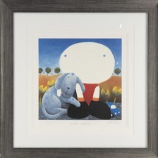 Mackenzie Thorpe WITH CHILD Framed Mounted Print Limited Edition with COA